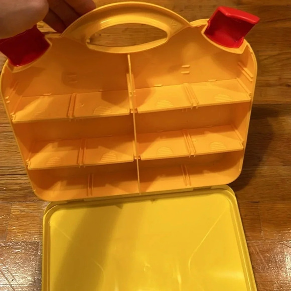 LEGO two tone yellow case container collectible carry case with handle - Picture 4 of 4